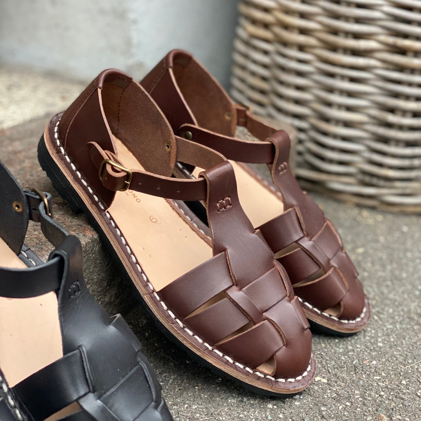Artisanal Sandals, Coffee - Steve Mono