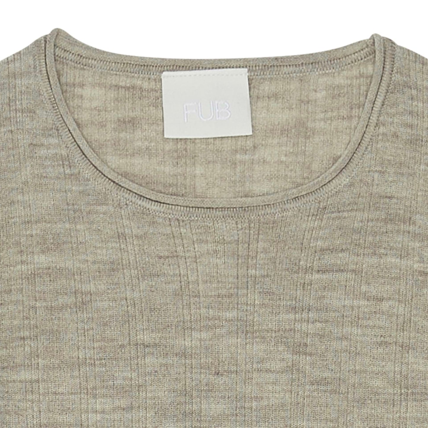 Rib Blouse, light beige melange