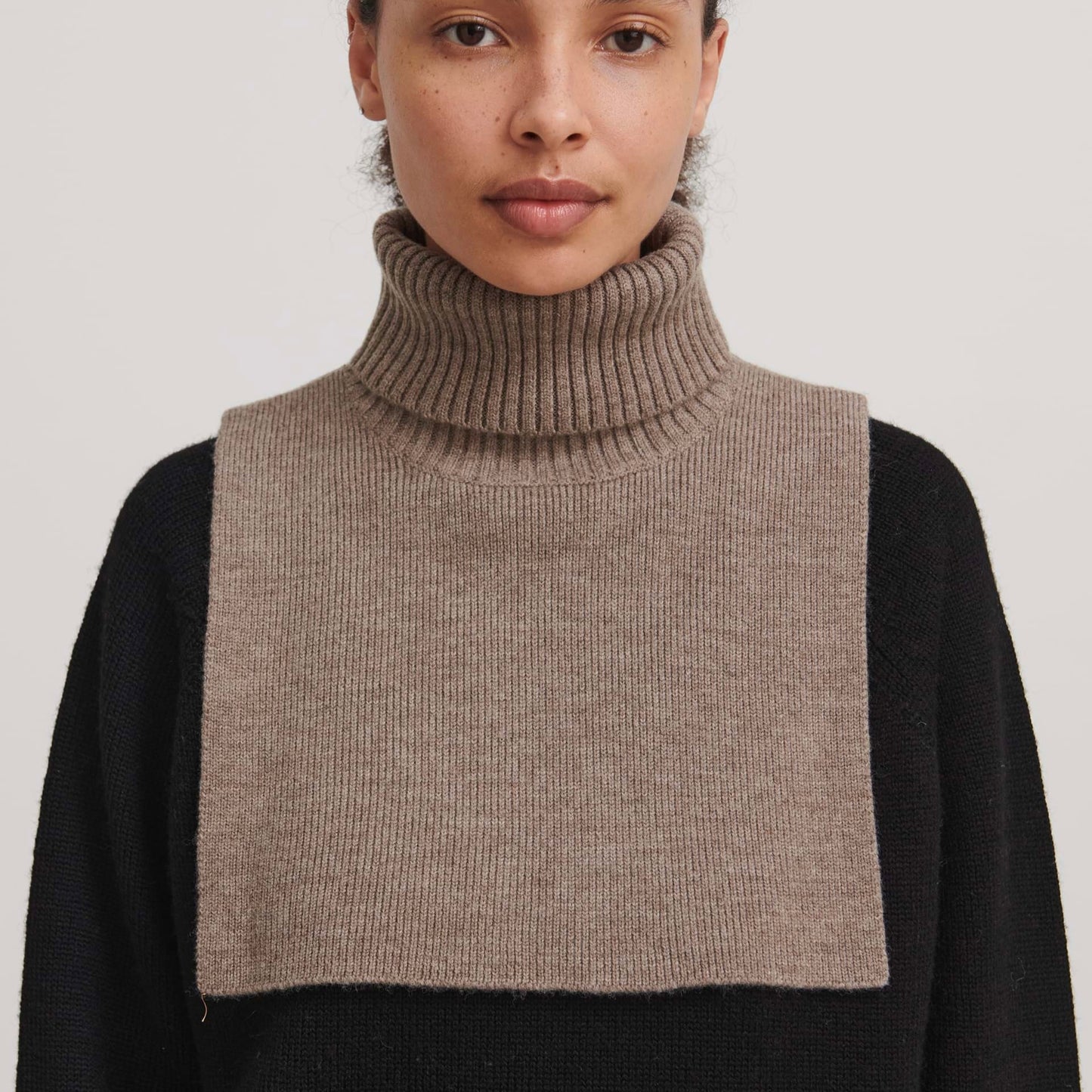 Merino Neckwarmer, beige melange