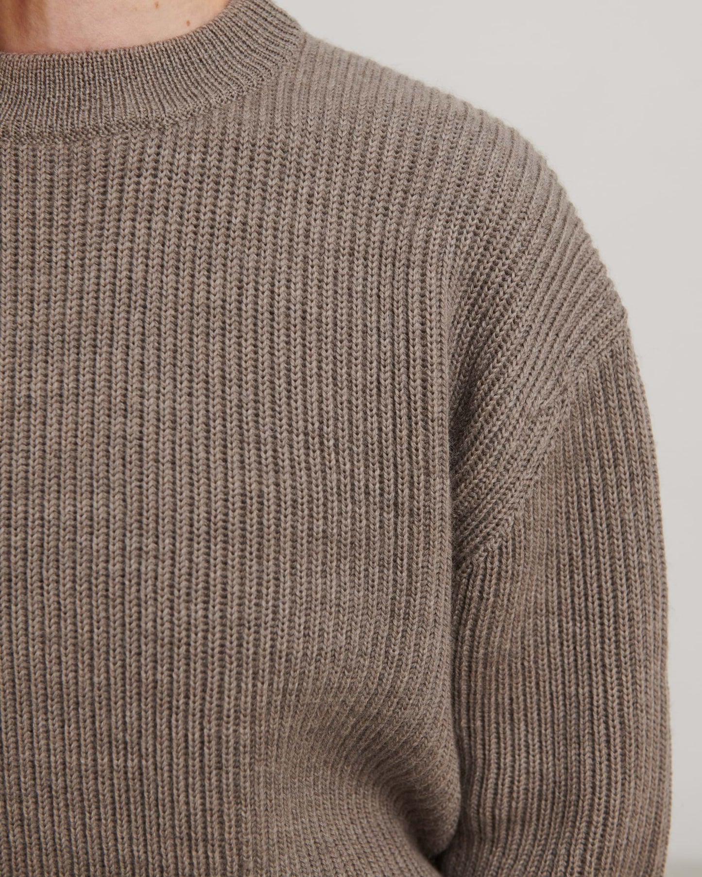 Raw Wool Sweater, beige melange