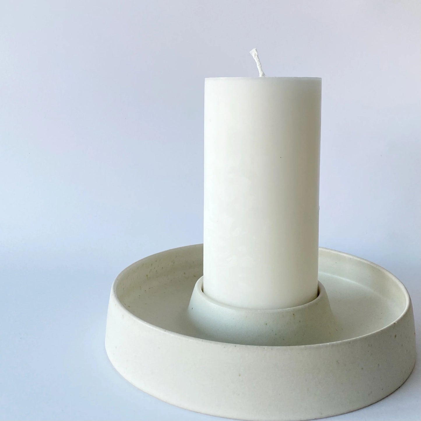 Candle Holder Pillar Candle White
