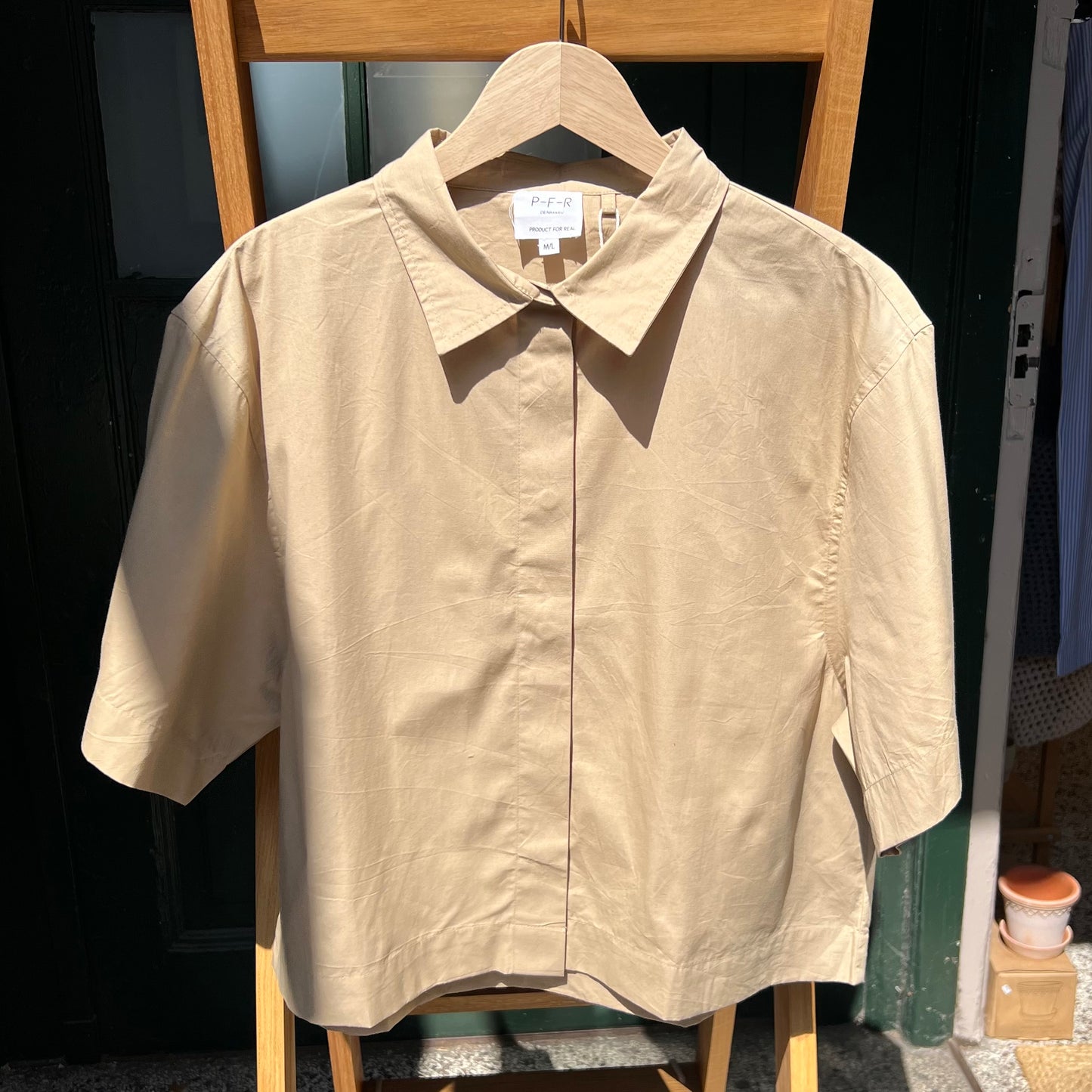 SS Shirt, Beige - Product For Real