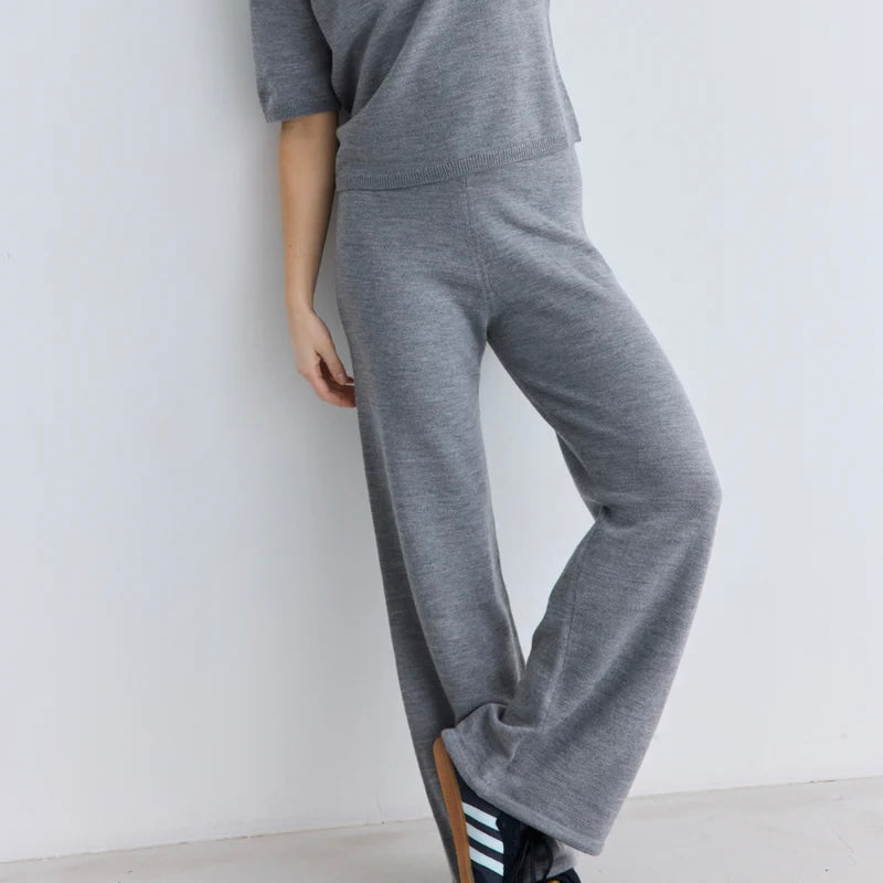 Wool Pants Keep Me, Light Melange Grey - Rethinkit