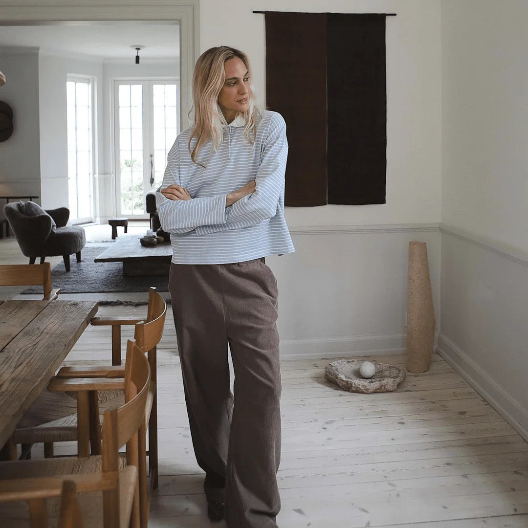 BELLA FLØJLSBUKSER - PRALINE