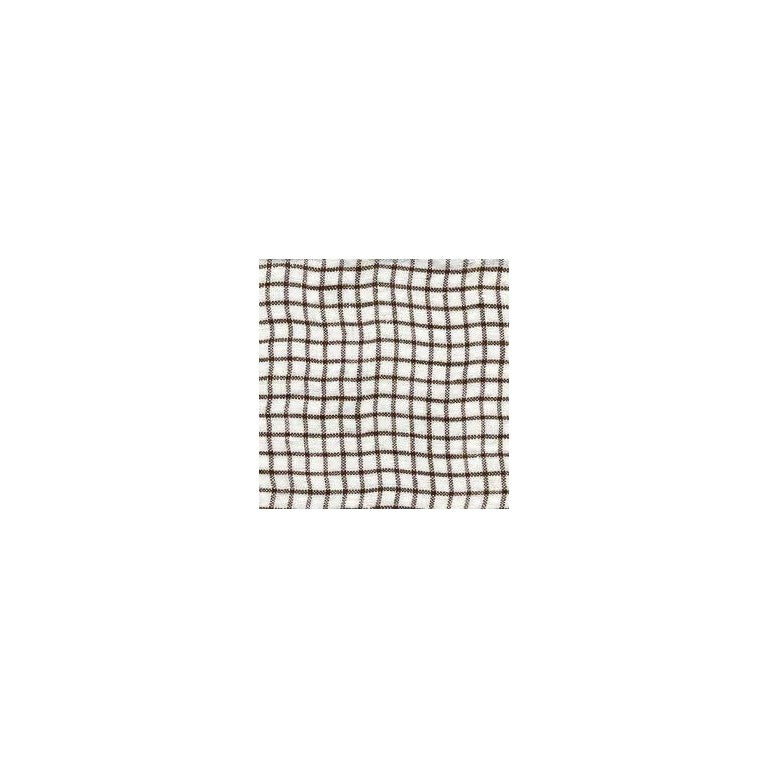 Hørpude, 65x65, Brown Checks - Linge Particulier