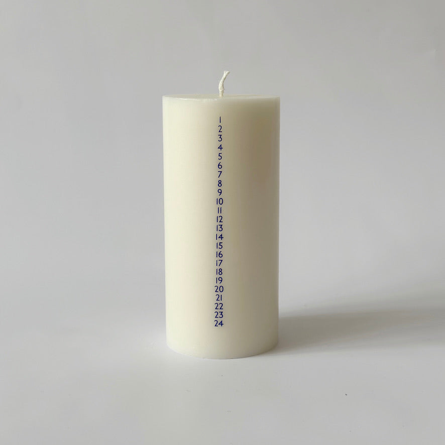 Kalenderlys, Blå Tal Ø7 - Åbenlys