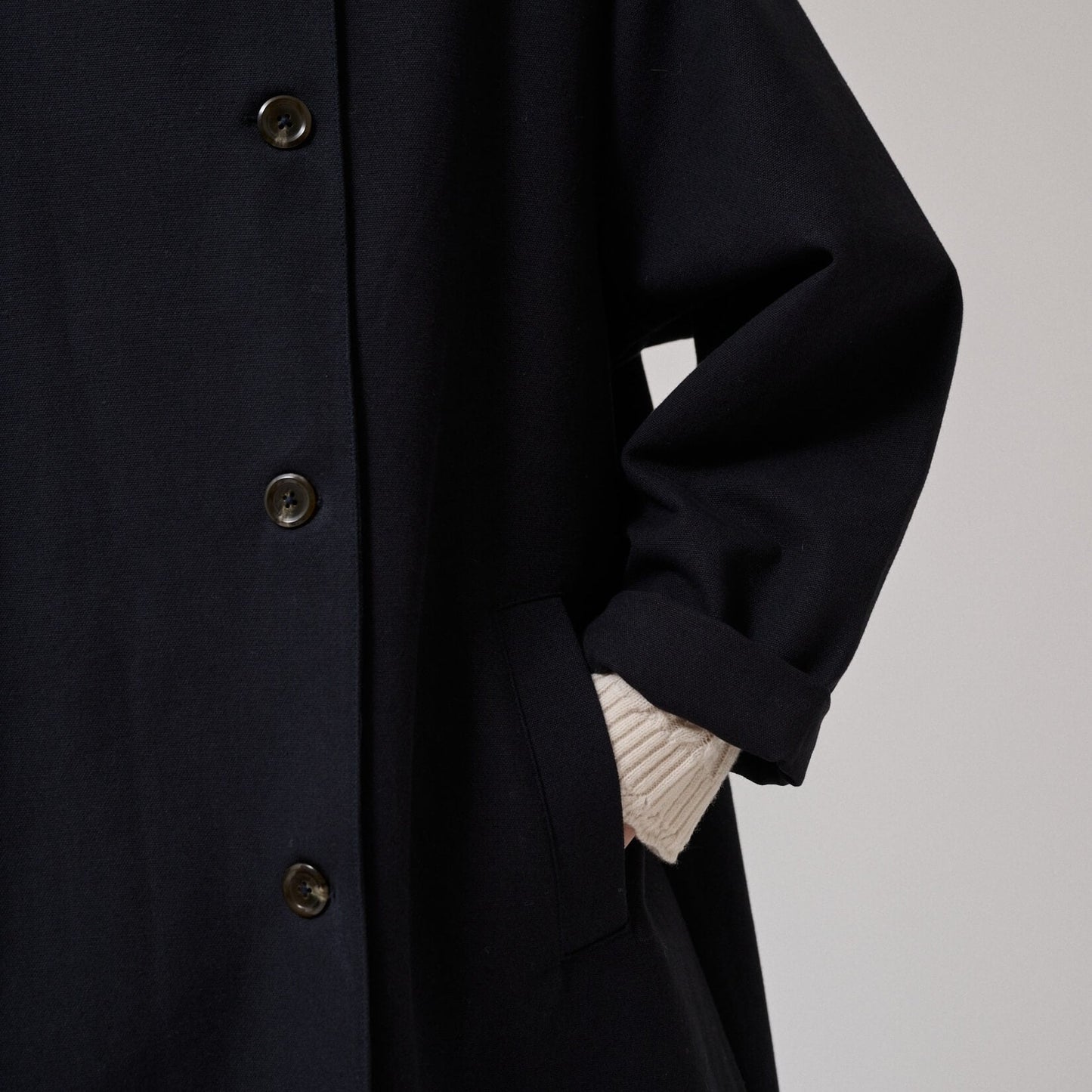 Bay long trenchcoat – Dark Navy