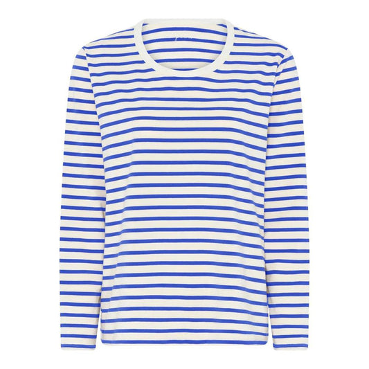 Panama cotton ls loose top, Amparo Blue Stripe - FRAU