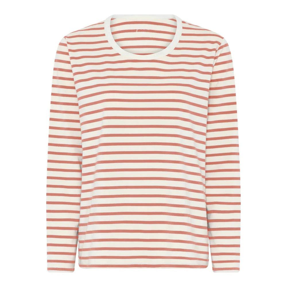 Panama cotton ls loose top, Cameo Brown Stripe - FRAU
