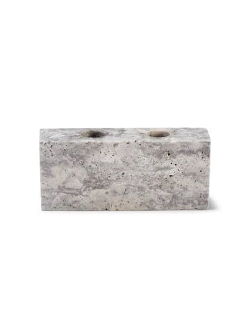 Epode, Silver Travertin, Lysestage to lys - Wabi Sabi Nordic