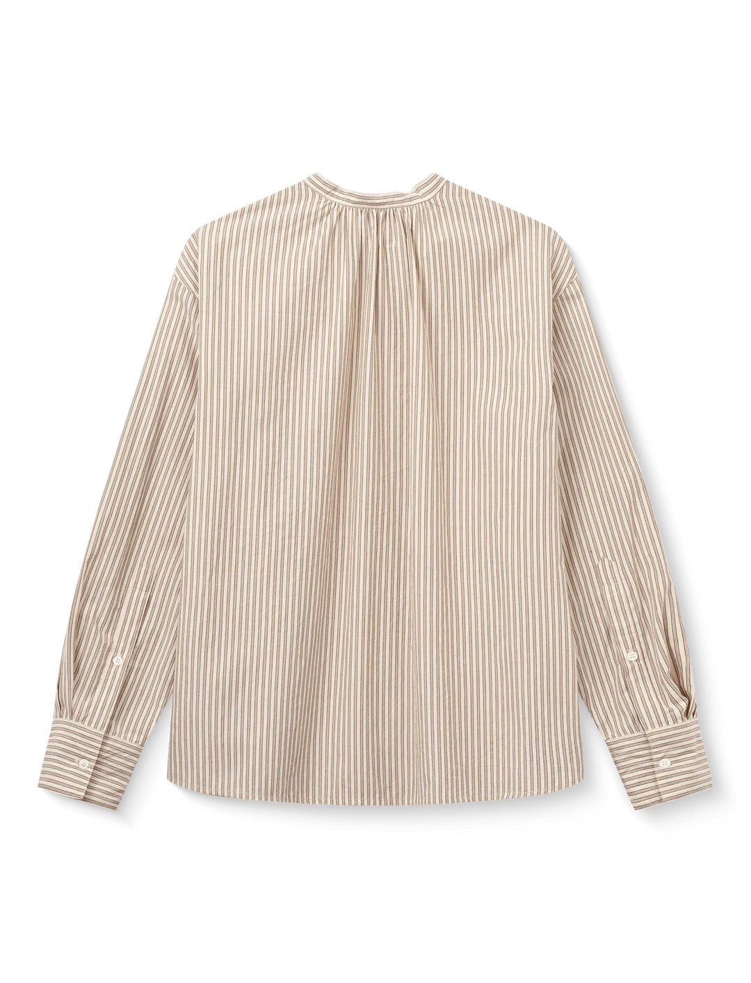 ISOLDE SKJORTE, BROWN BEIGE STRIPE - STUDIO FEDER