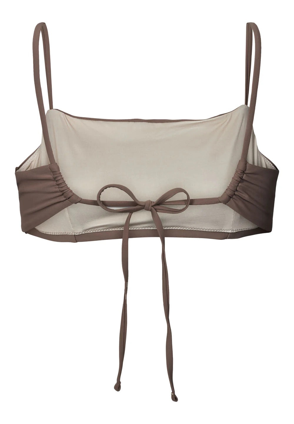 Bikini Top Bandeau BAY, walnut - Rethinkit Studio