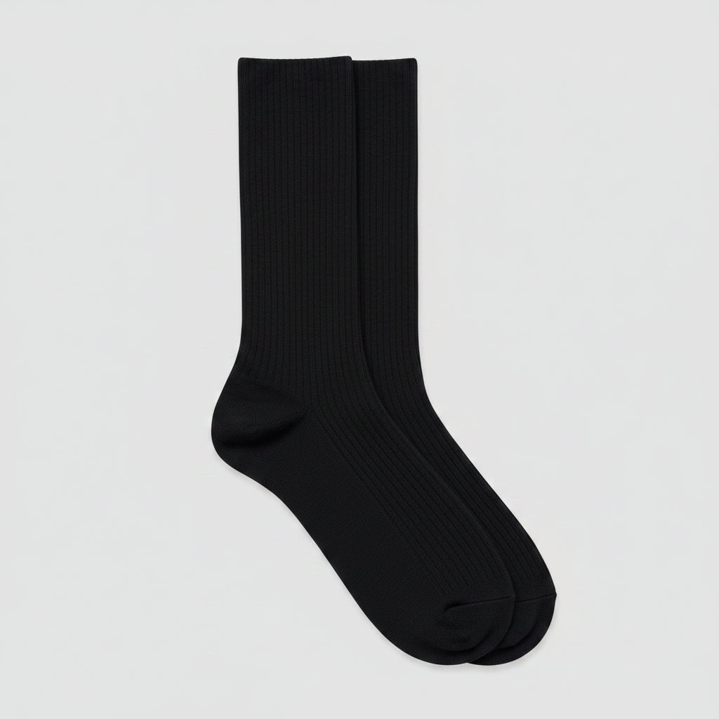 MRS. HOSEIRY, MERINO SOLID sock DARK BLUE