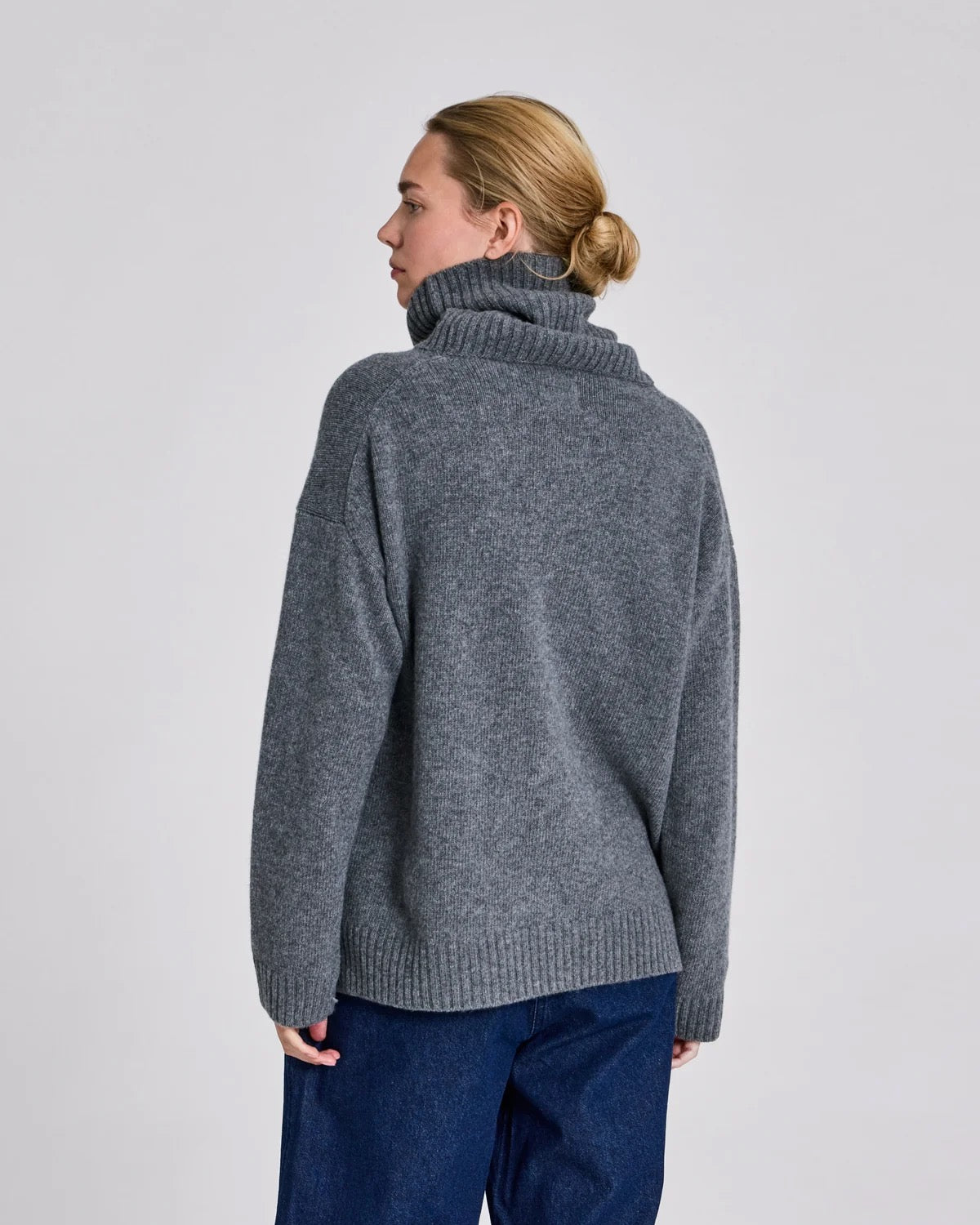 Vera Lambswool Knit - Grafitti Grey Melangé