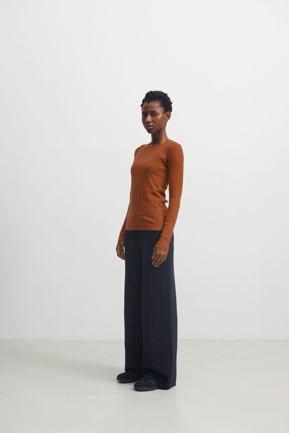 Felted Pants, dark navy - FUB