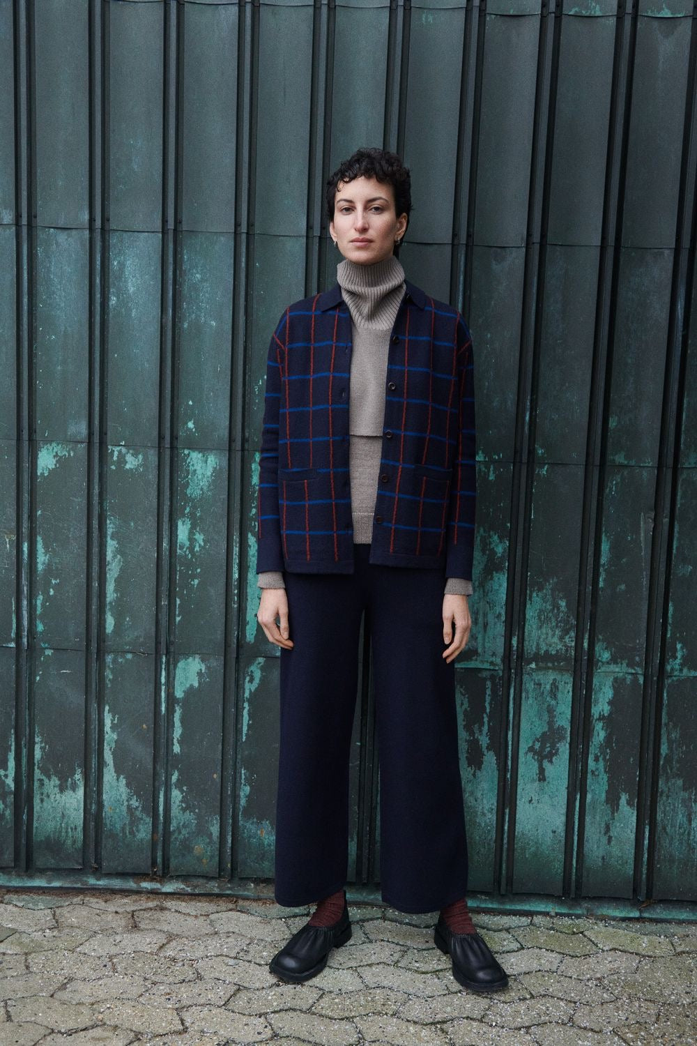 Felted Pants, dark navy - FUB