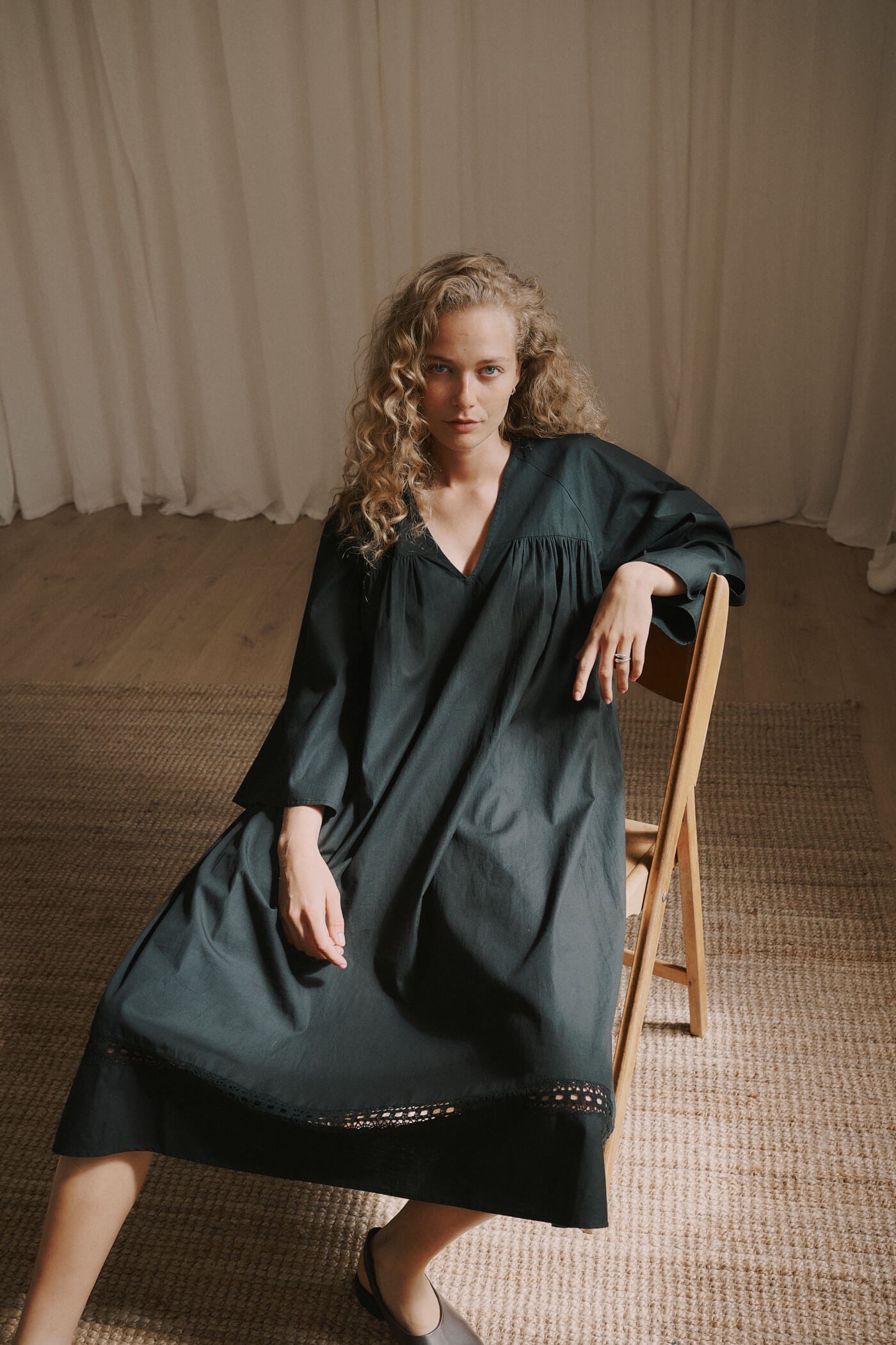 SIRI 3/4 Dress, Sort - ANNE MI