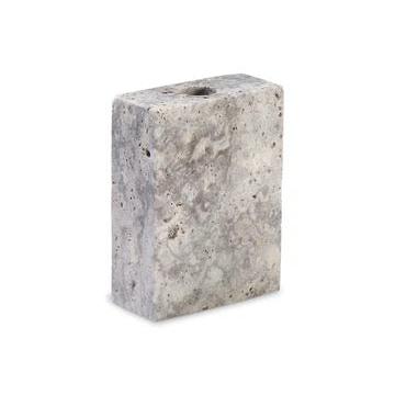 Epode, Travertin Silver, Lysestage ét lys - Wabi Sabi Nordic