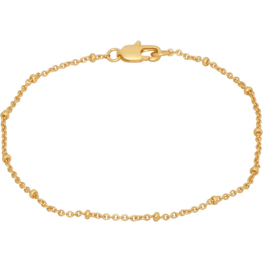 Dili guld armbånd - Matt Gold 18 K - FRAU