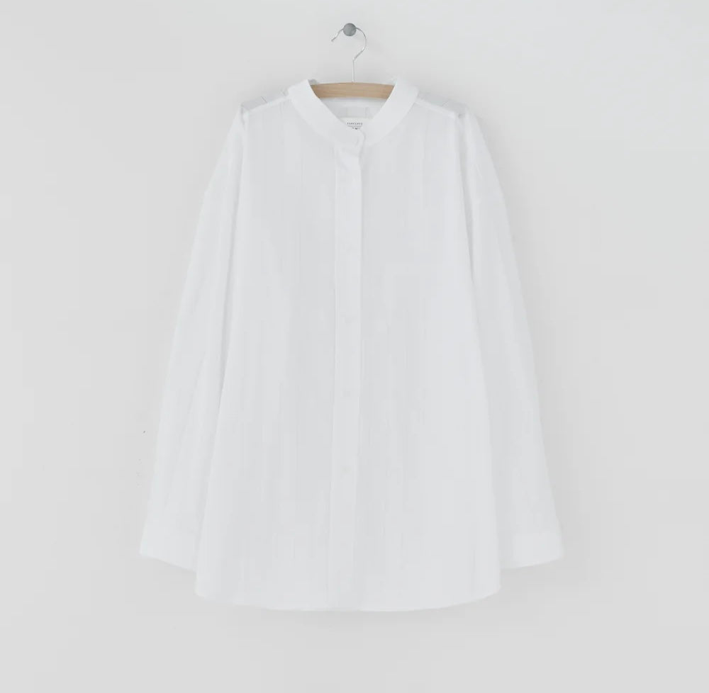 Agnes Midi Shirt, Cotton Embroidery - Fabulous Agenda
