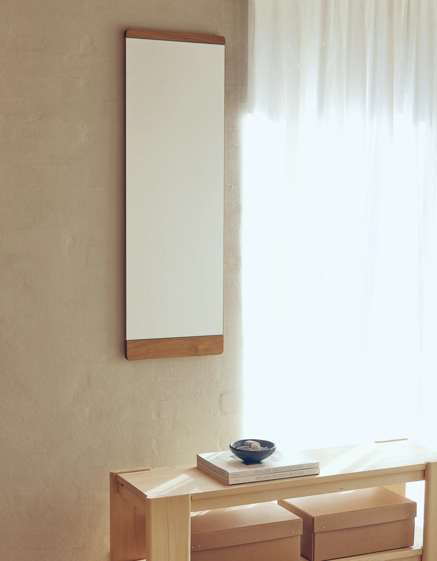 Rim Mirror 35×105, Oak