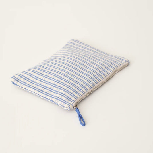 Pouch Small, Checked Blue - Stilleben