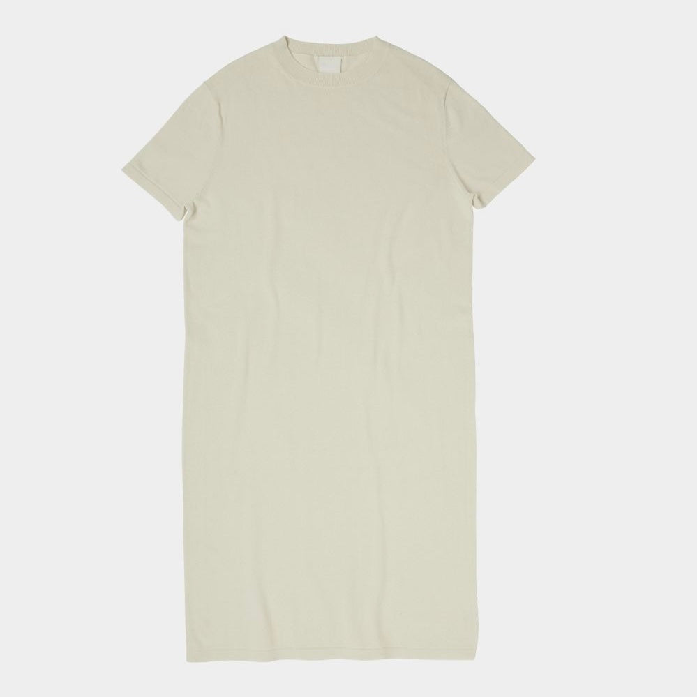 High twist tee dress, Ecru - FUB