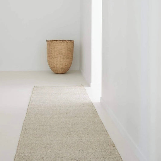 Lahari Jute Floor Runner, Bone - The Dharma Door