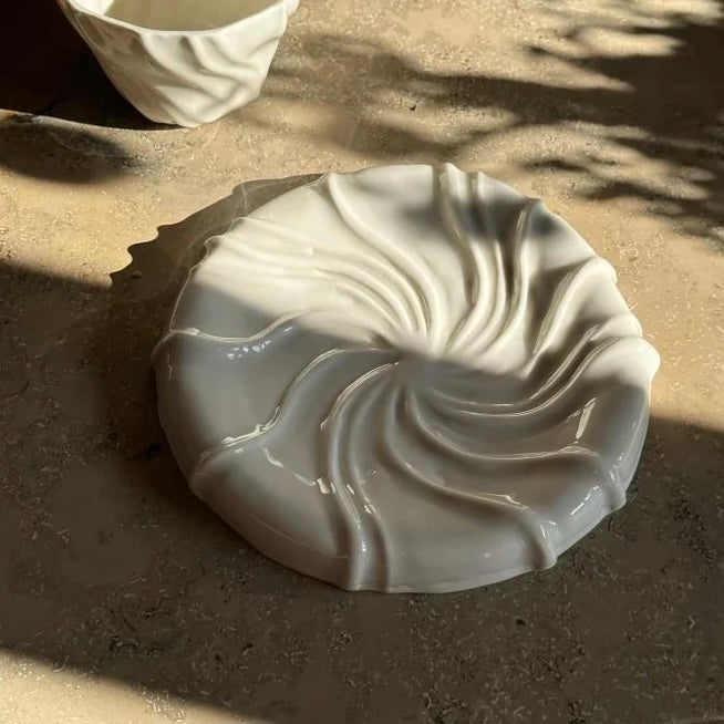 Tidevandstallerken, Hvid - Atelier Marée