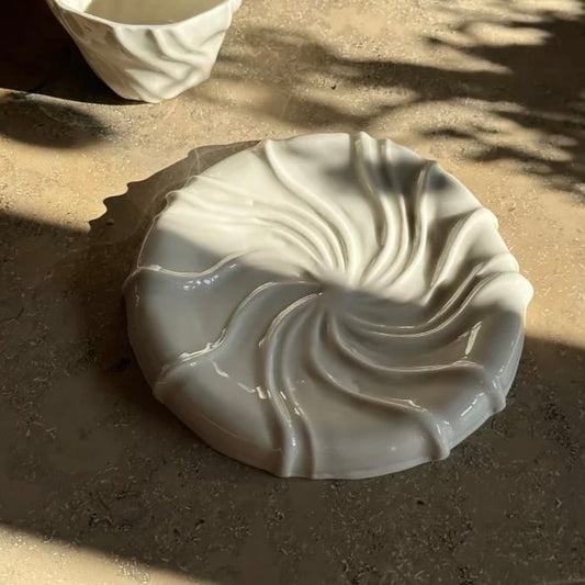 Tidevandstallerken, Hvid - Atelier Marée