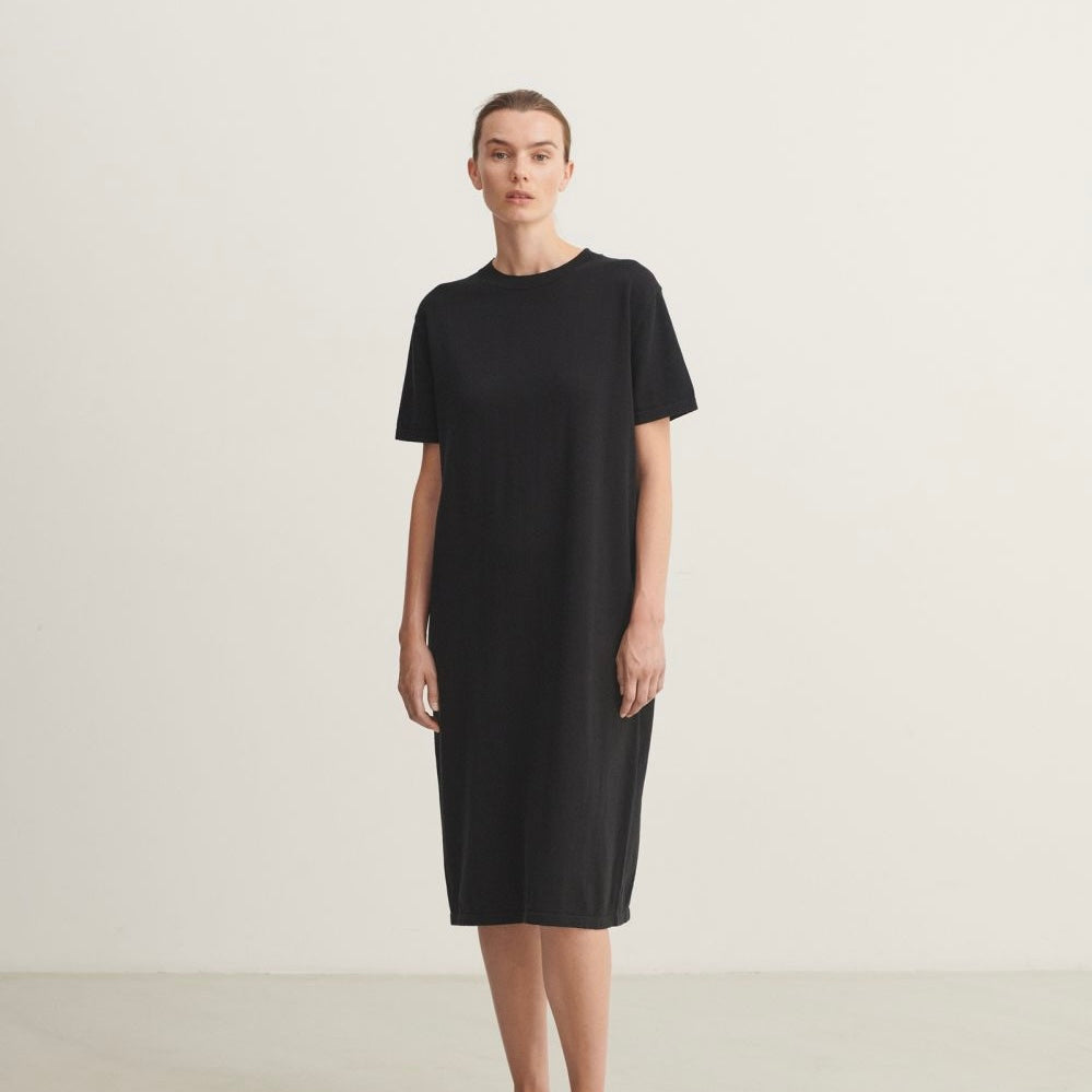 High twist tee dress, Black - FUB
