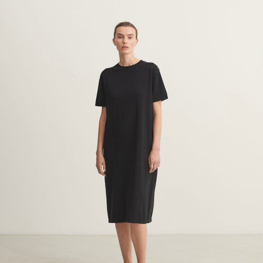High twist tee dress, Black - FUB