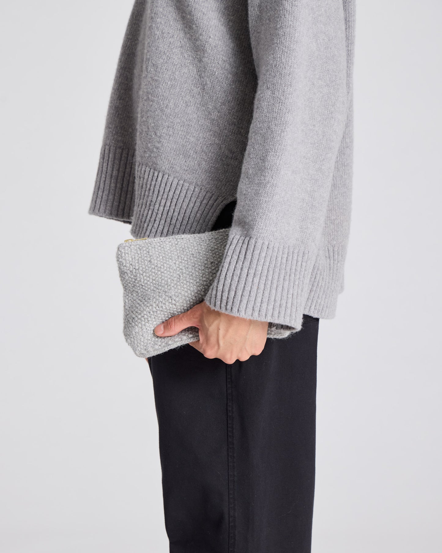 Stine Clutch Bag - Grey Melange