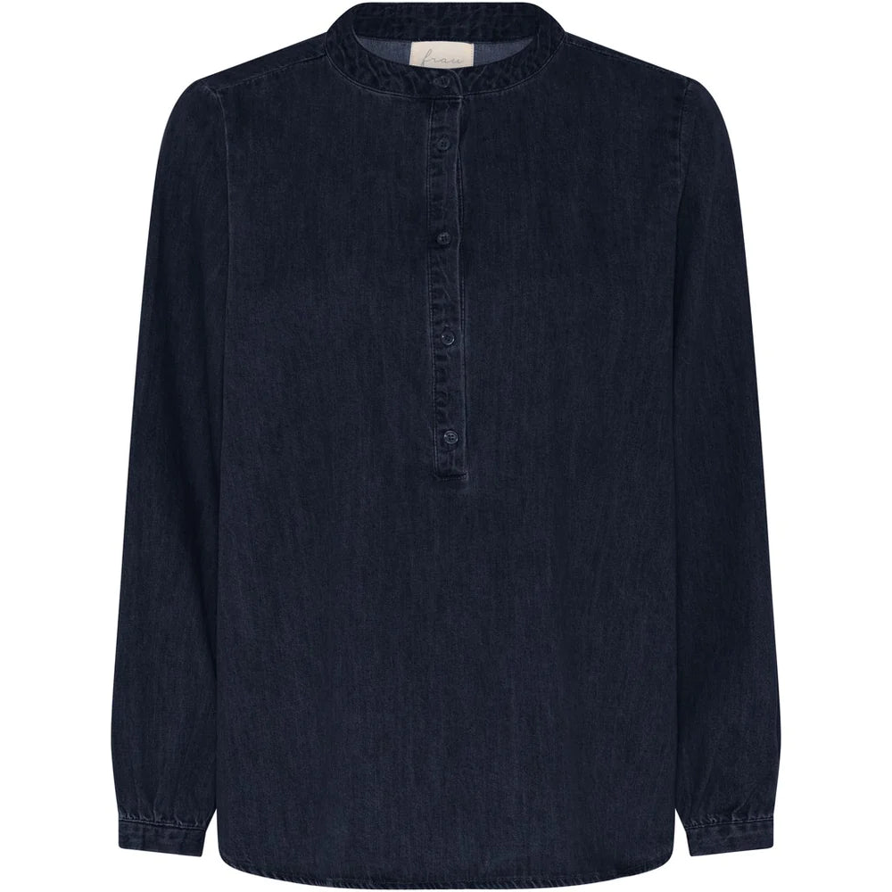 Madrid Skjorte, Dark Blue Denim - Frau
