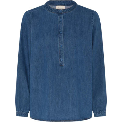 Madrid Skjorte, Medium Blue Denim - Frau