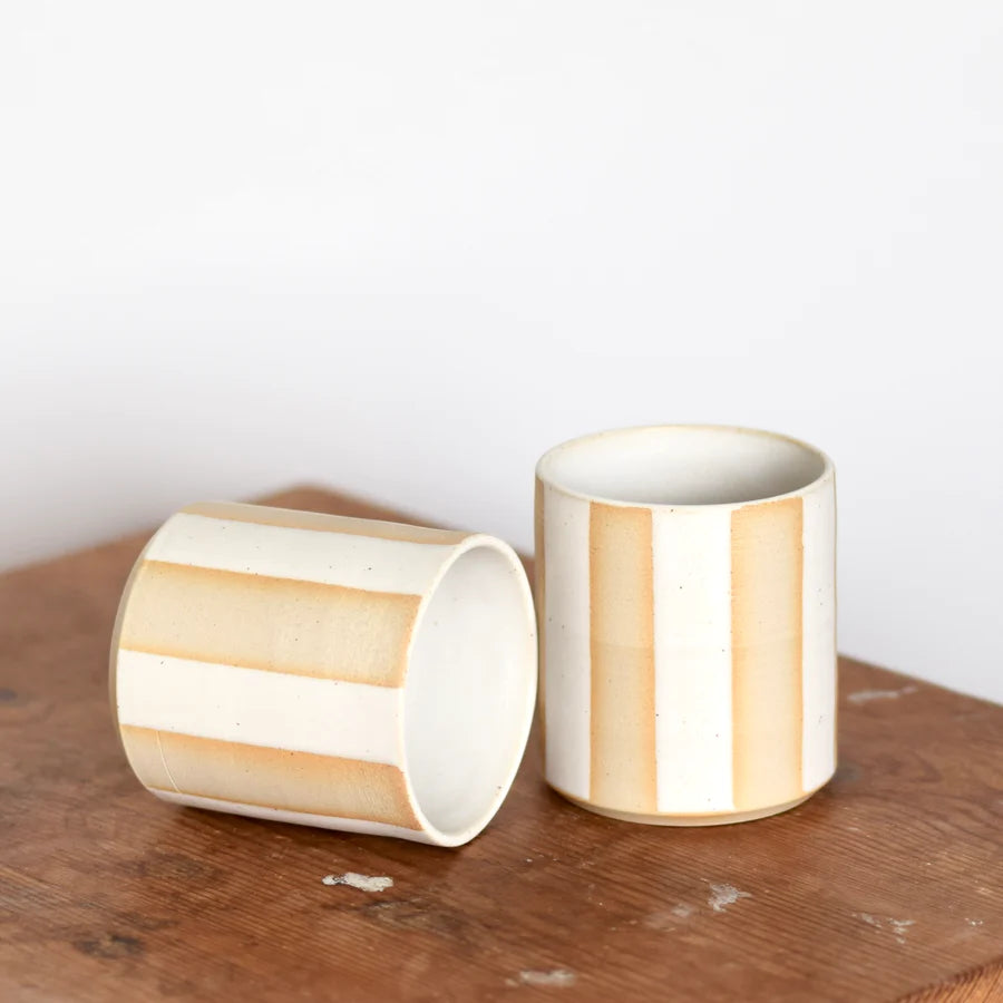 Handcup, Striped - Måne Ceramics Studio