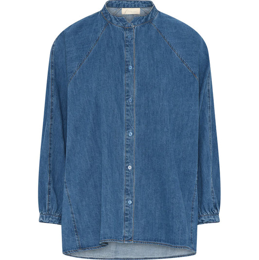 Tokyo denim skjorte, medium blue denim - Frau