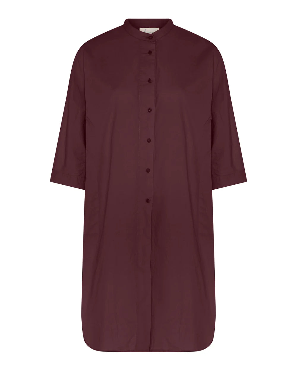 Seoul Lang Skjorte, Red mahogany - Frau