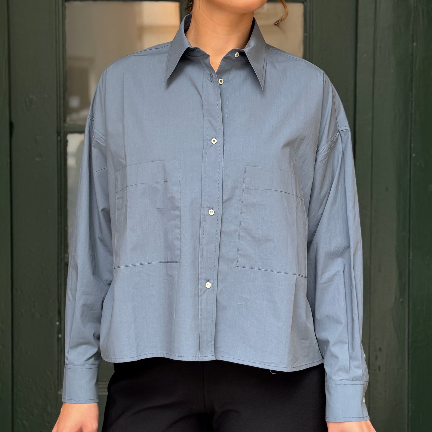 Froja shirt, Dusty Blue - Fabulous Agenda