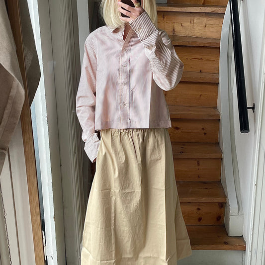 LS Shirt, Beige/White - Product For Real
