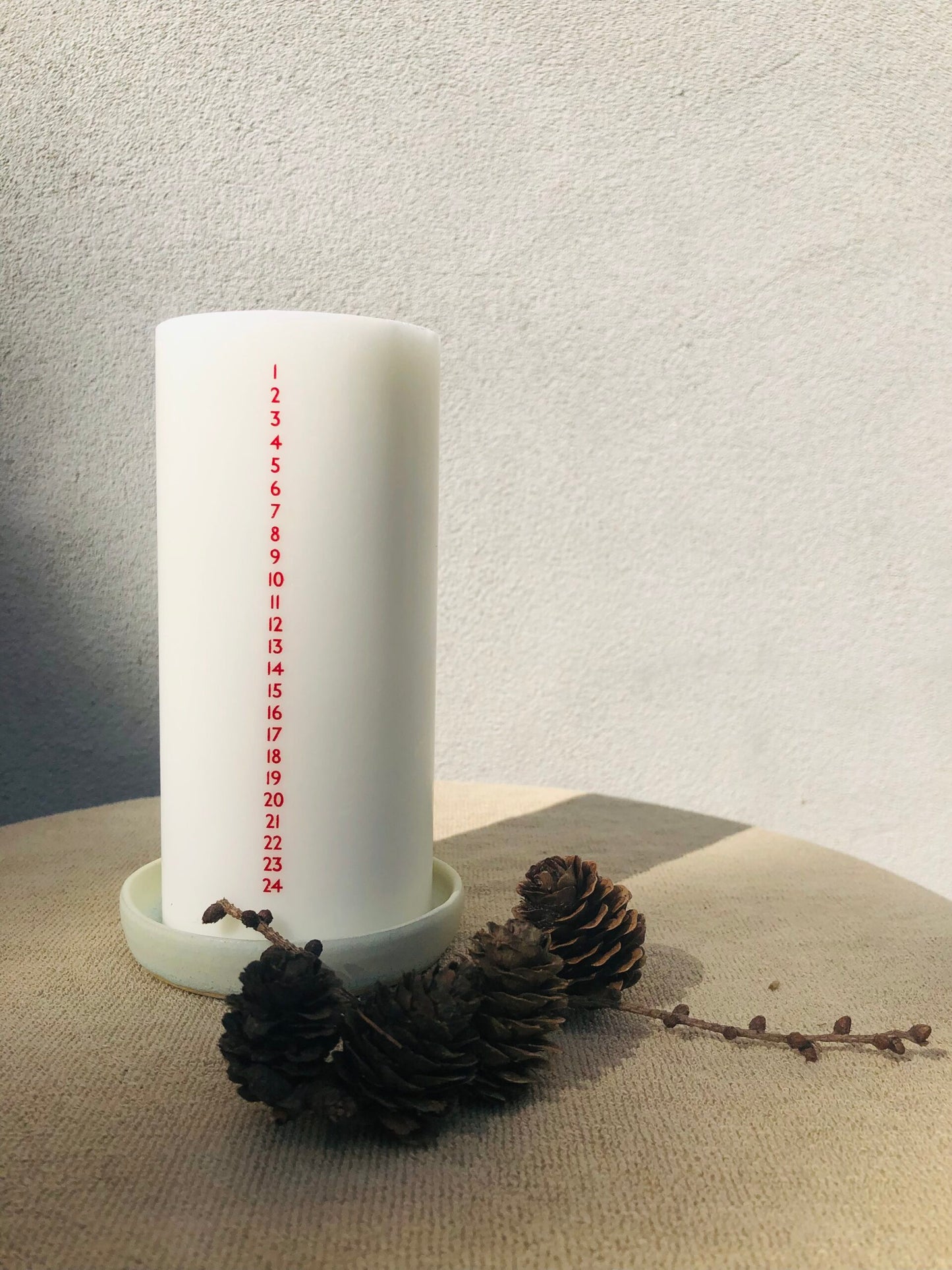 Kalenderlys, Røde Tal Ø7 - Åbenlys