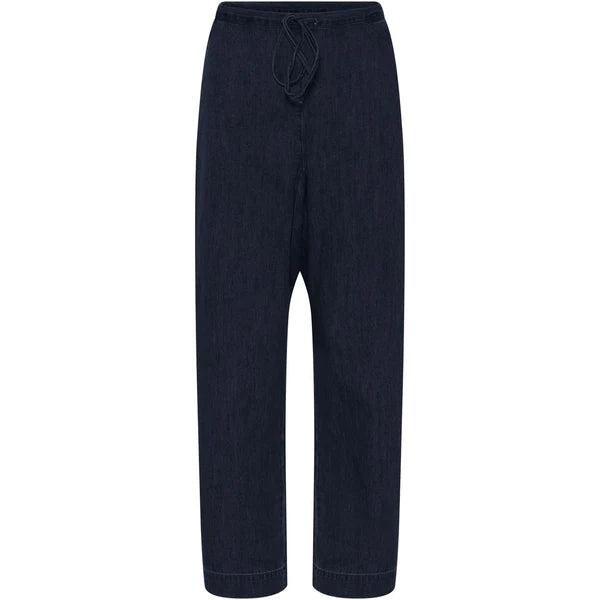 Milano denim ankelbukser - Dark blue denim - Frau