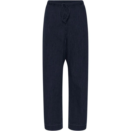 Milano denim ankelbukser - Dark blue denim  - Frau