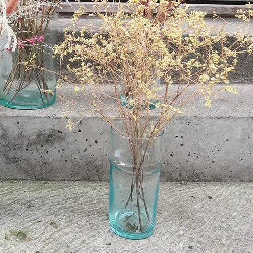 Mundblæst Vase lavet af genbrugsglas, Klar  - Craft Sisters