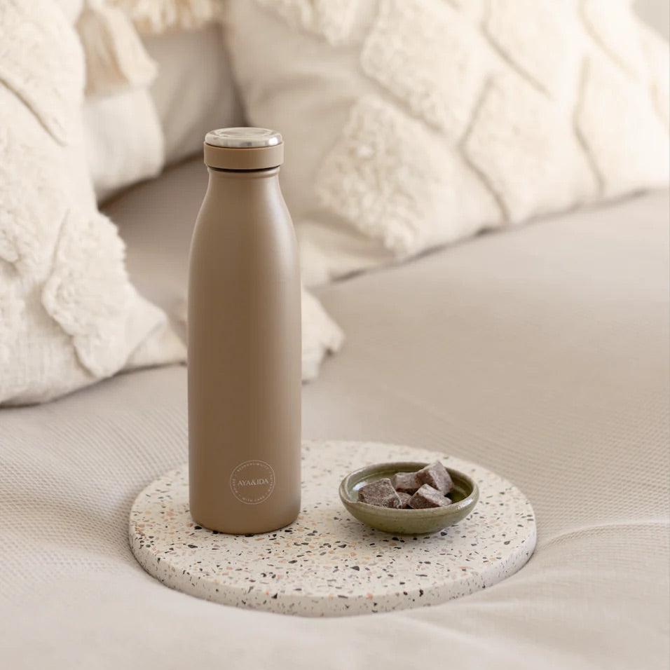 Drikkeflaske, Dusty Brown, 500 ml - AYA&IDA