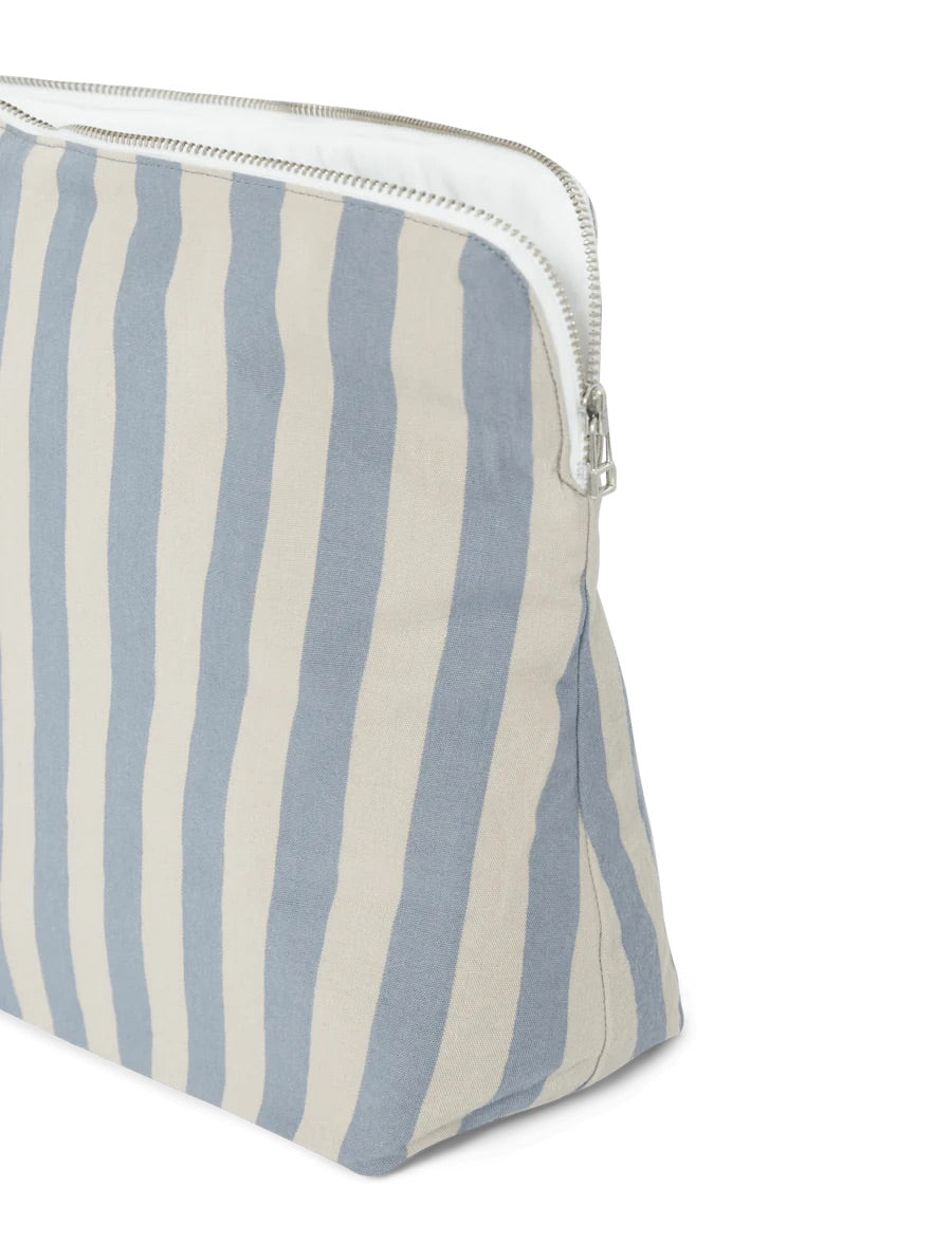 Celia toilettaske, Pale blue stripe - Studio Feder