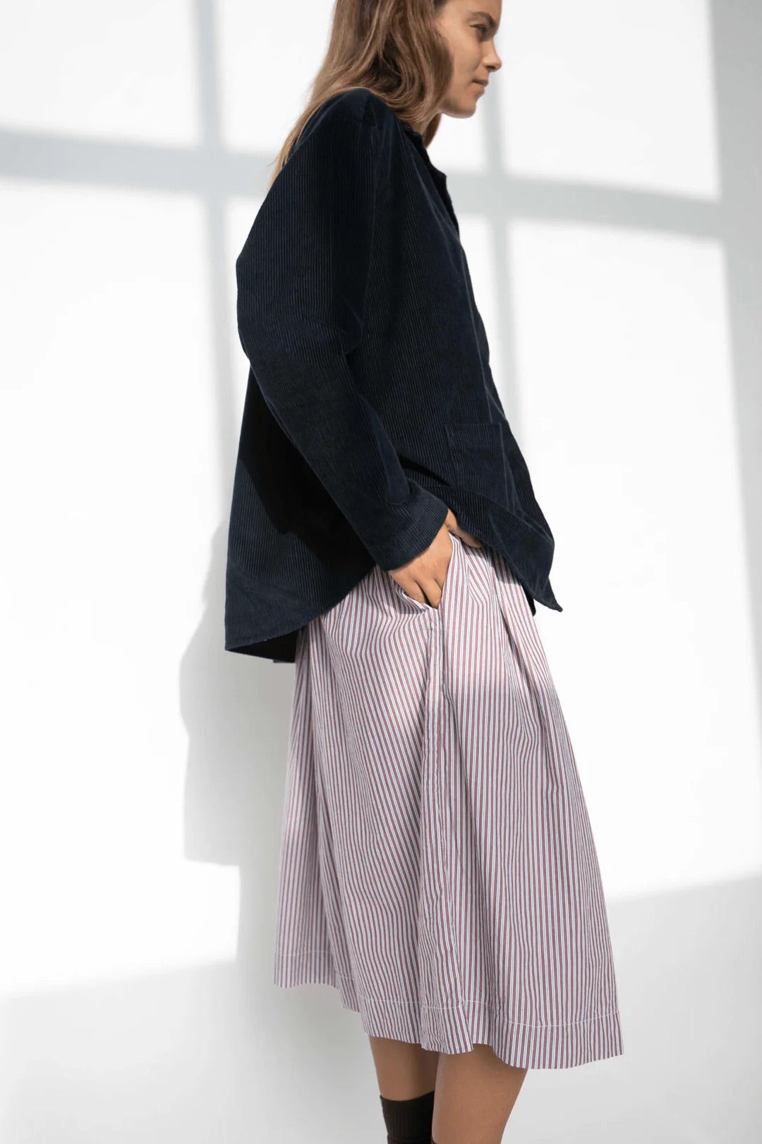 Olga skirt, Architect stripe - Studio Feder