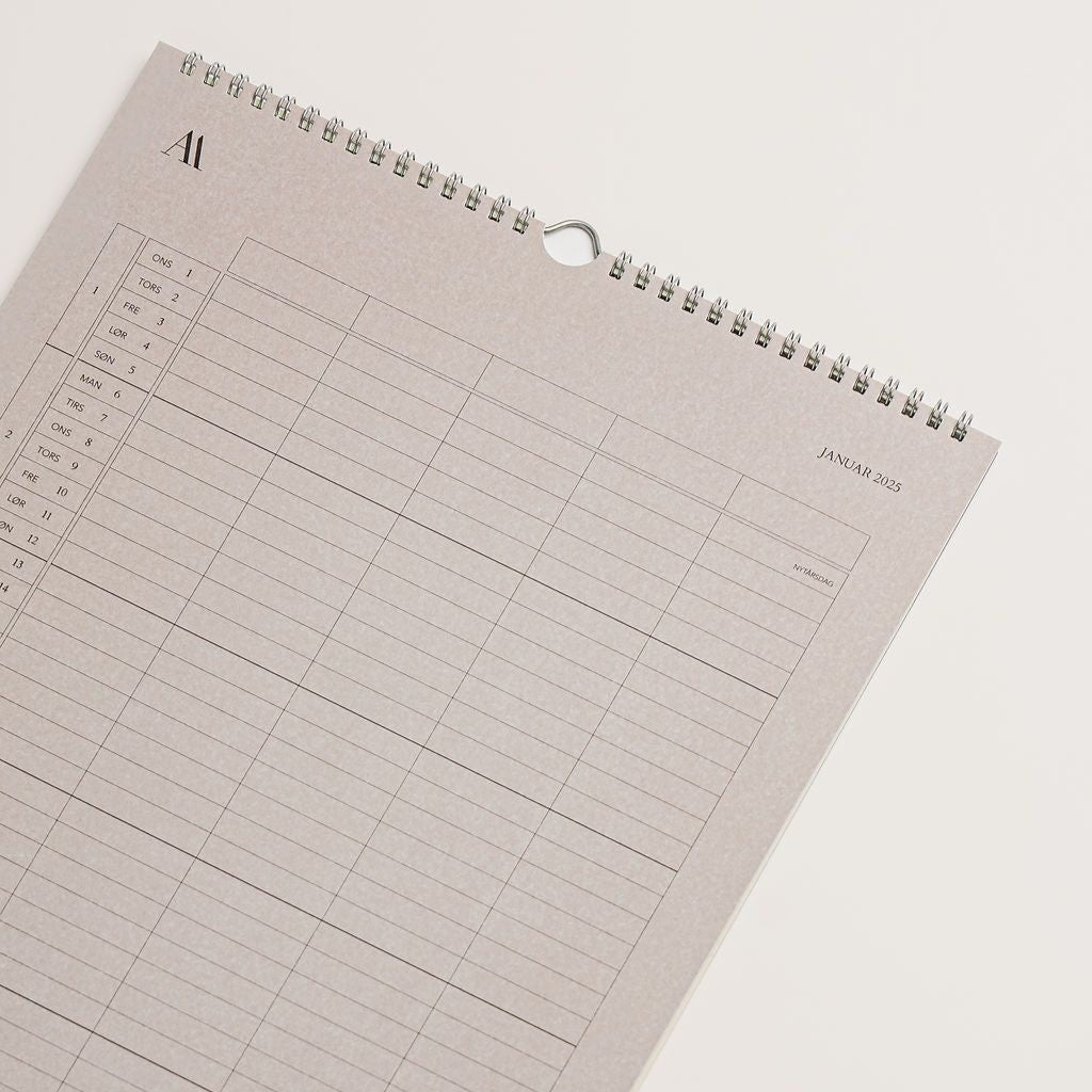 Vægkalender 2025 - Atelier Aarhus