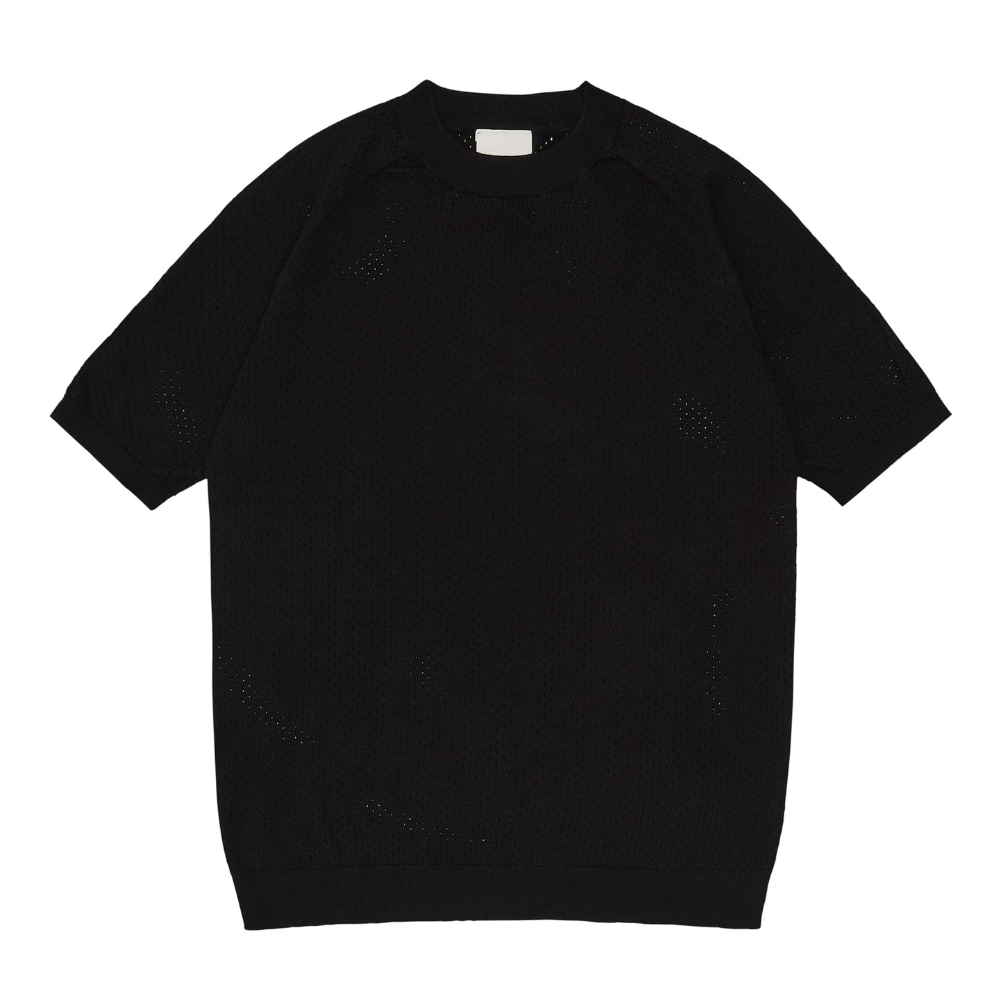 Pointelle Tee, Black - FUB