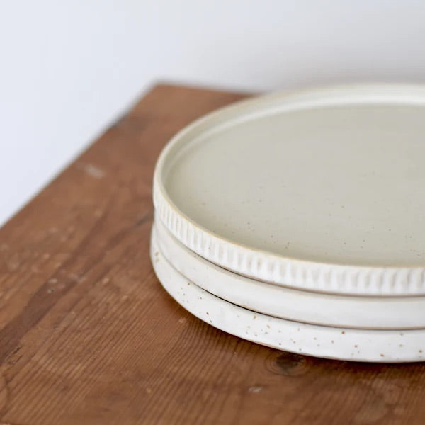 Large Plate - Carved - Måne Ceramics Studio